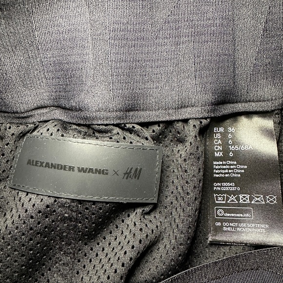 Alexander Wang X H&m Mesh Shorts Athletic Sports Black Boxing Us Size 6 - Picture 2 of 3